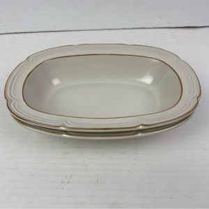 Vintage Covington Idlewild Serving Bowls Set of 2 Stoneware Serveware Beige